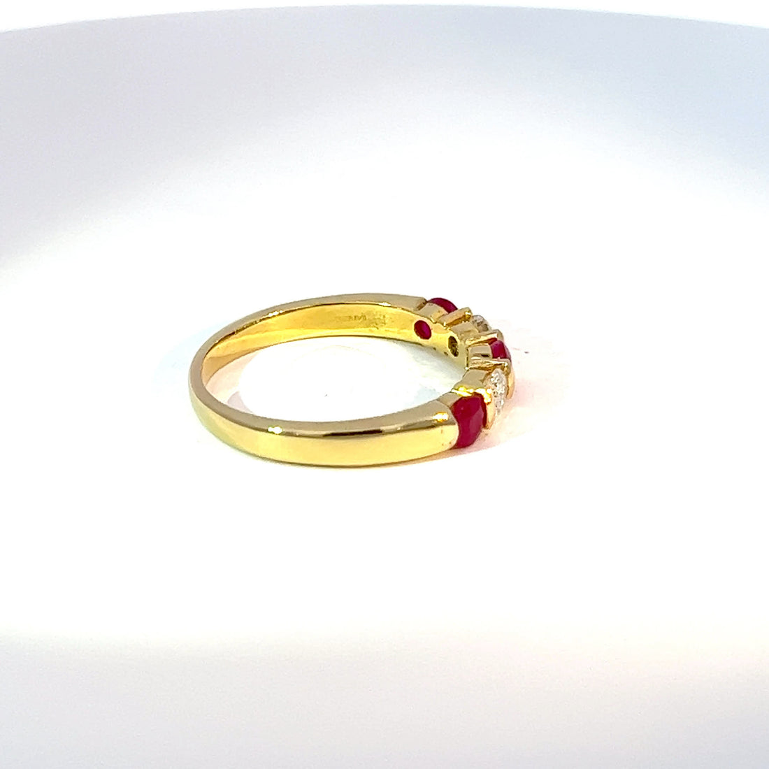 18ct Yellow Gold Ruby & Diamond Eternity Ring