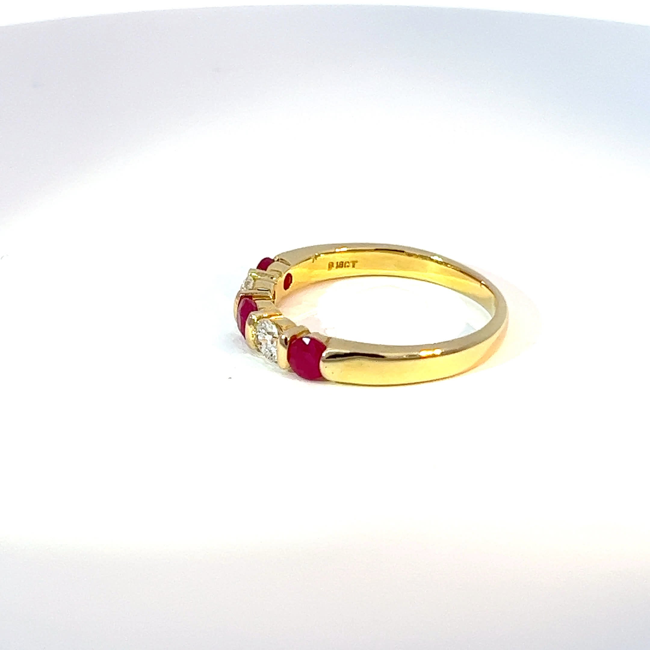 18ct Yellow Gold Ruby & Diamond Eternity Ring