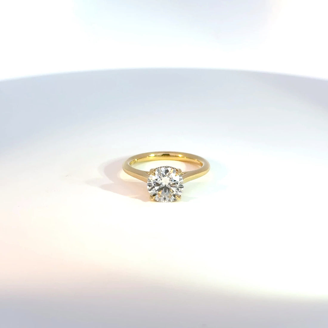 18ct Yellow Gold 2ct Round Lab Grown Diamond Solitaire
