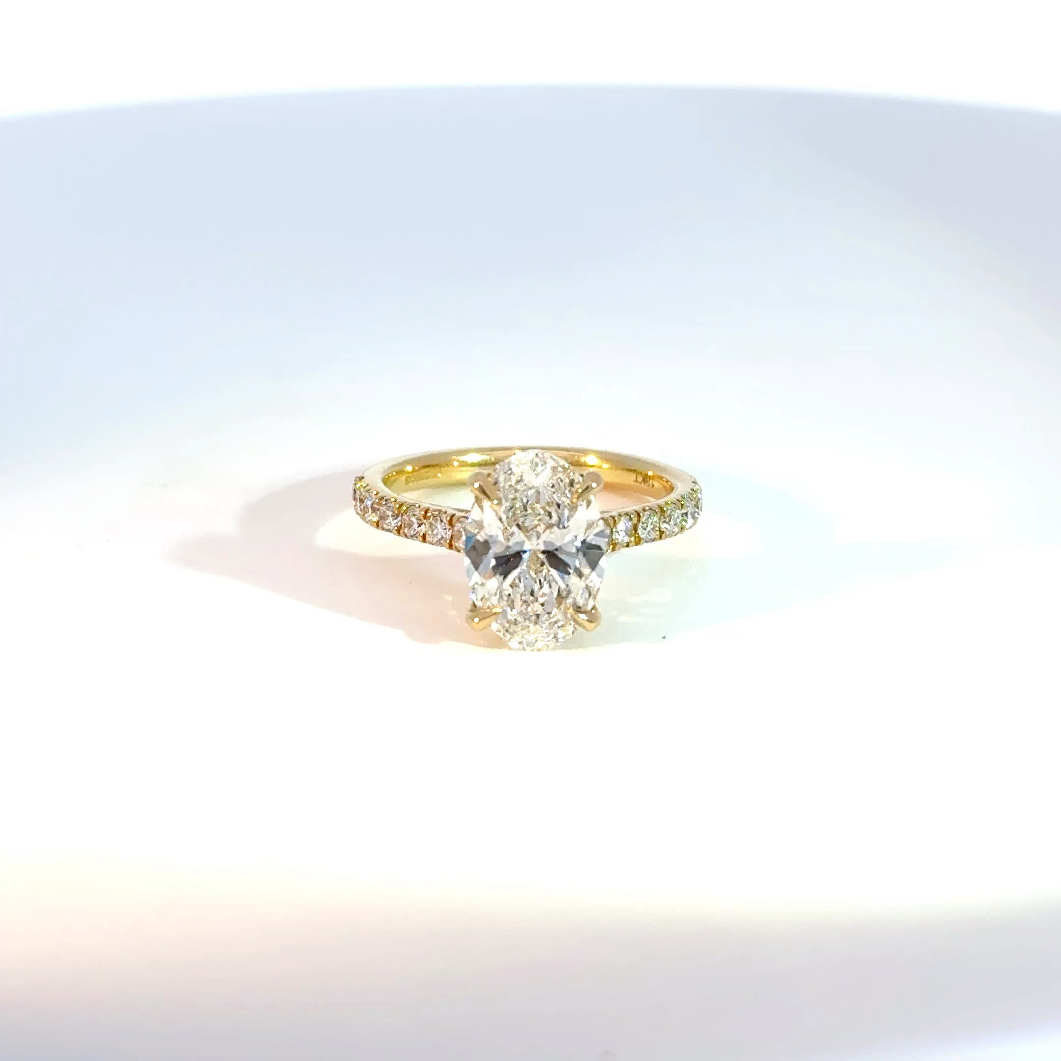 18ct Yellow Gold 2ct Oval Lab Diamond Solitaire