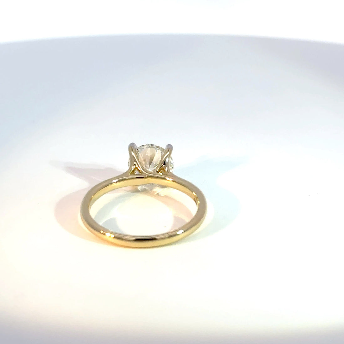 9ct Yellow Gold 1ct Round Lab Diamond Solitaire