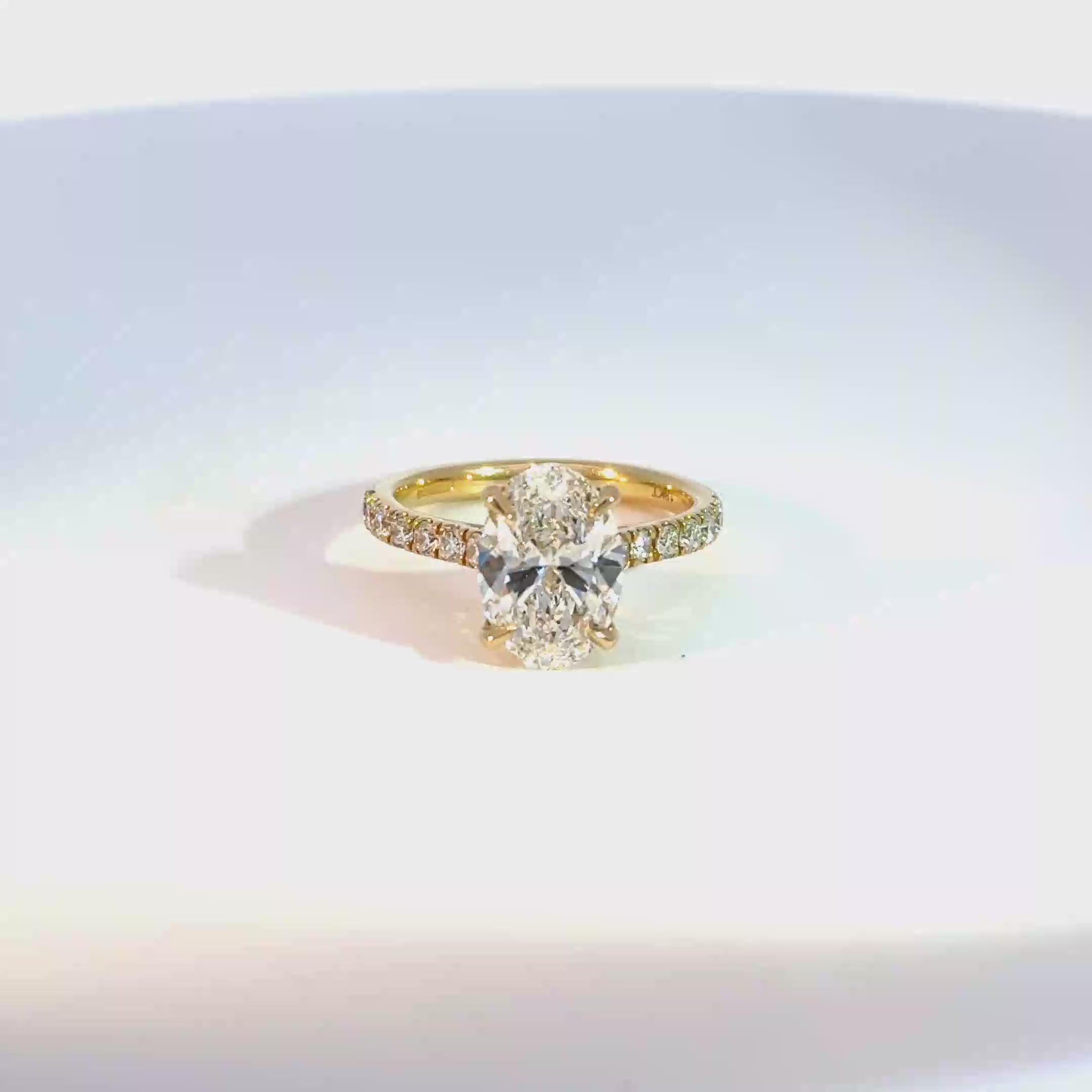 18ct Yellow Gold 2ct Oval Lab Diamond Solitaire